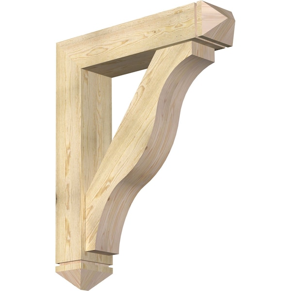 Ekena Millwork Funston Arts and Crafts Rough Sawn Bracket w/ Offset Brace, Douglas Fir, 8"W x 36"D x 44"H BKT0806X36X44FST03RDF - main